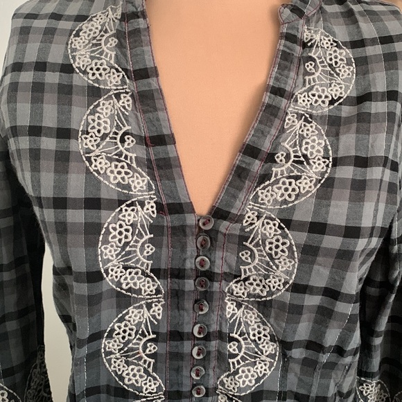 JOHNNY WAS 3J WORKSHOP BLOUSE SIZE XS FITTED - Picture 4 of 6